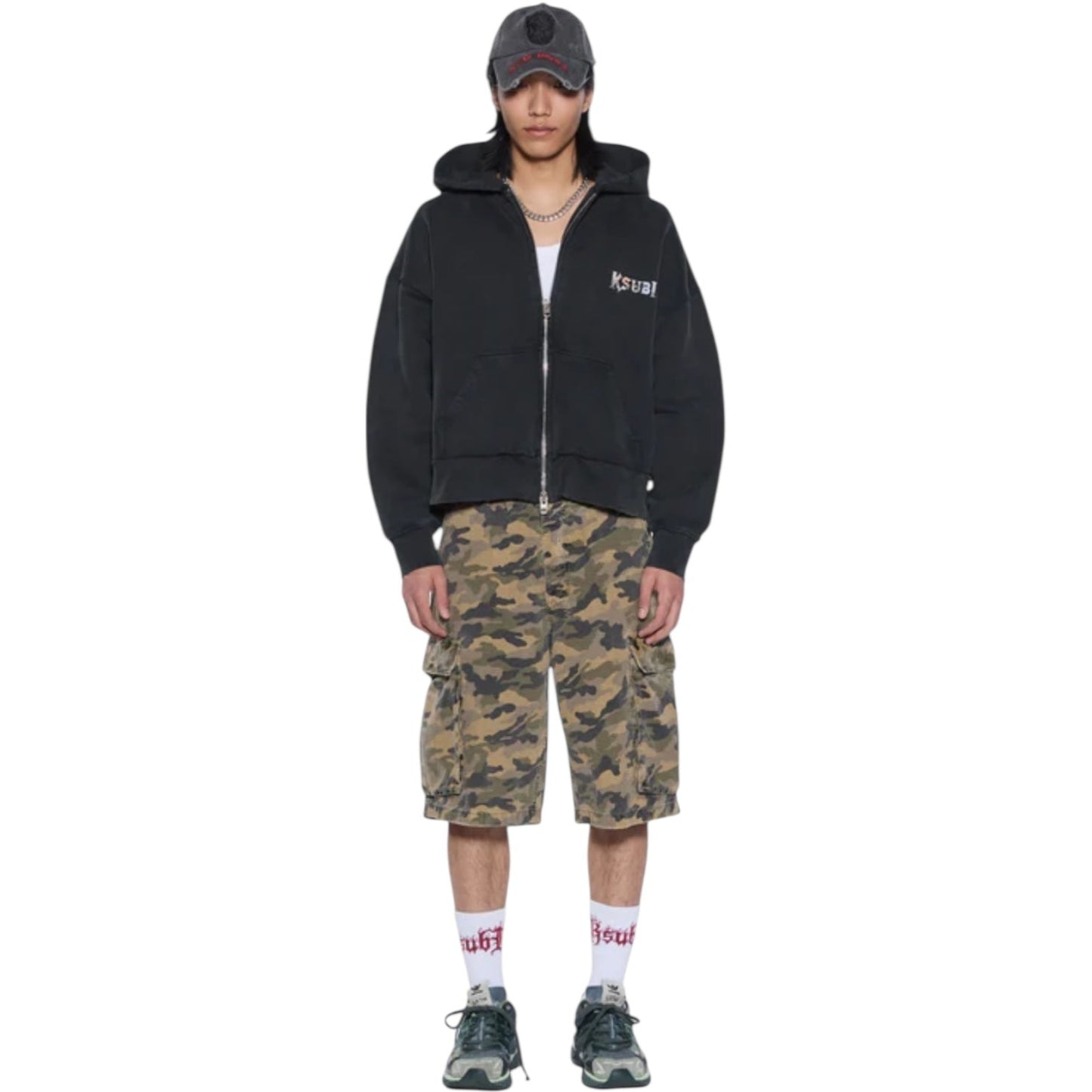 Ksubi Death Snake Halen Zip Hoodie Ash Black
