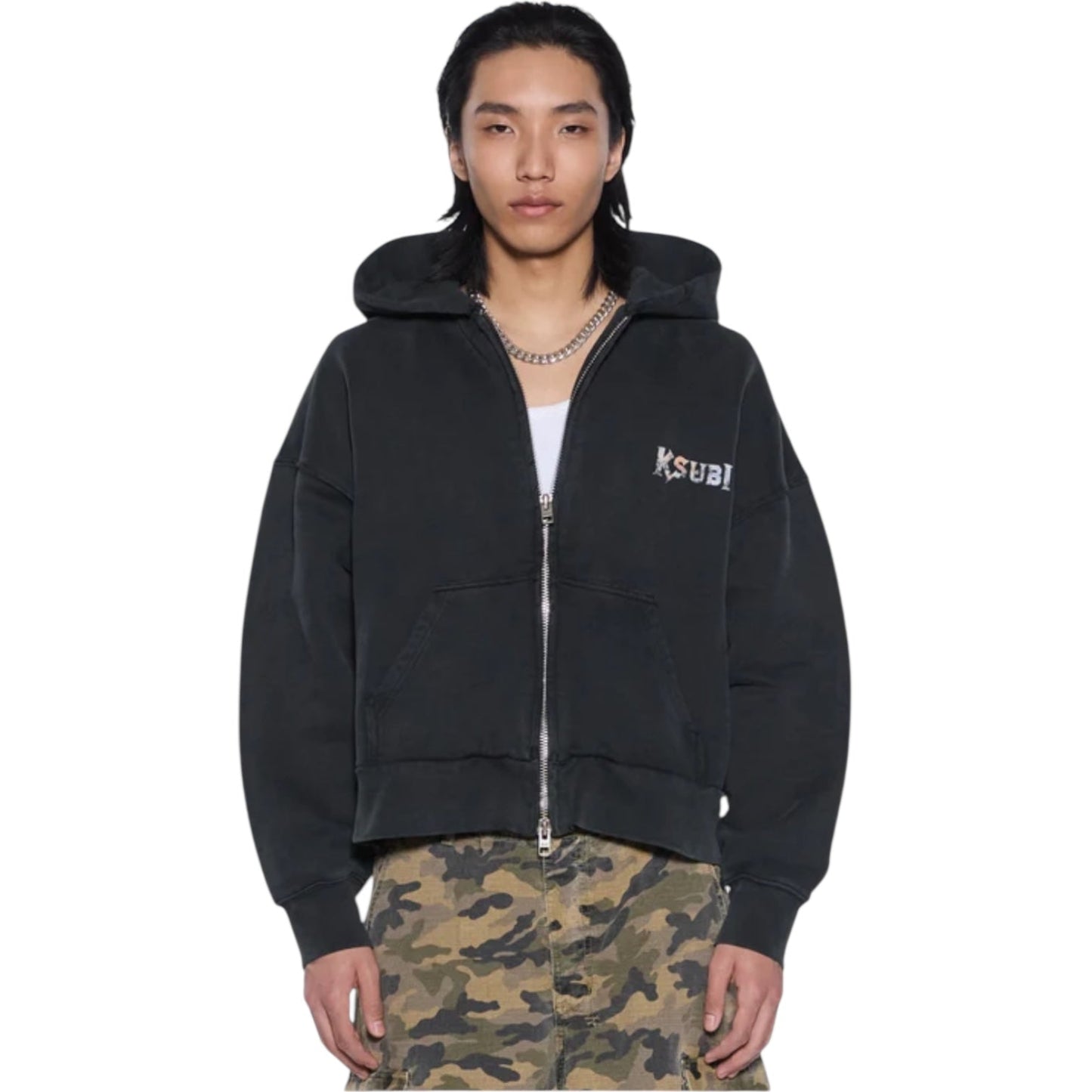 Ksubi Death Snake Halen Zip Hoodie Ash Black
