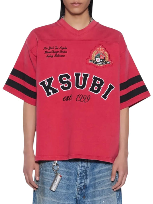 Ksubi Duke SS Jersey Crimson Red