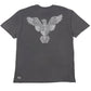 Explore the Ksubi Eagle Biggie SS Tee in faded black, a classic 100% cotton t-shirt by KSUBI, featuring a distinctive stylized eagle design made from small reflective squares on the back.