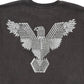 Explore the Ksubi Eagle Biggie SS Tee Faded Black by KSUBI, crafted from 100% cotton. This shirt boasts a striking silver eagle design of metallic studs on the back, combining style with comfort.