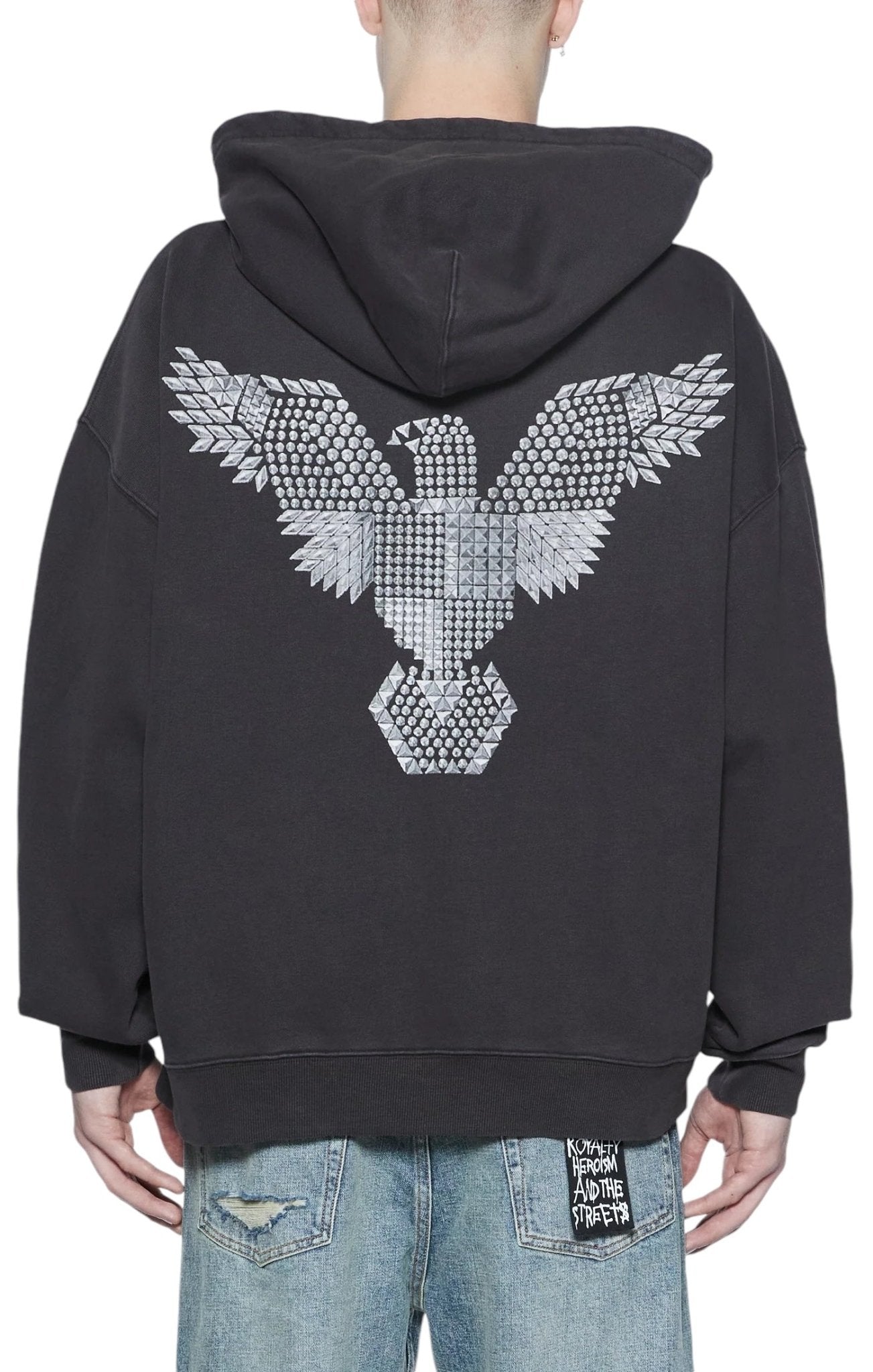 Ksubi Eagle Ekcess Hoodie Faded Blk