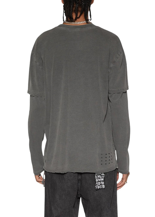 Ksubi Fuego Layered Ls Tee Faded Black