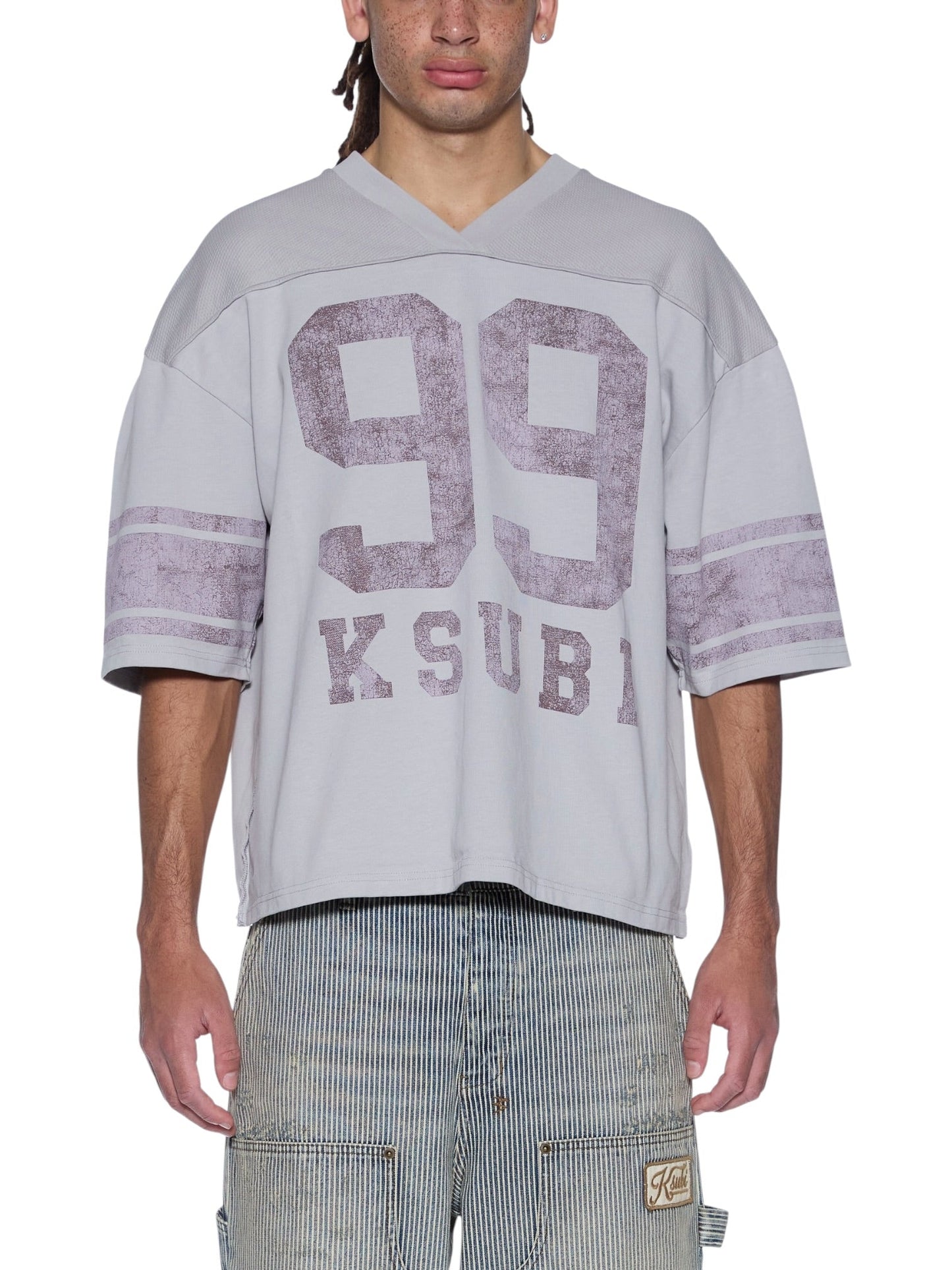 Ksubi Halftime SS Duke Jersey  krete Fade Washed Grey