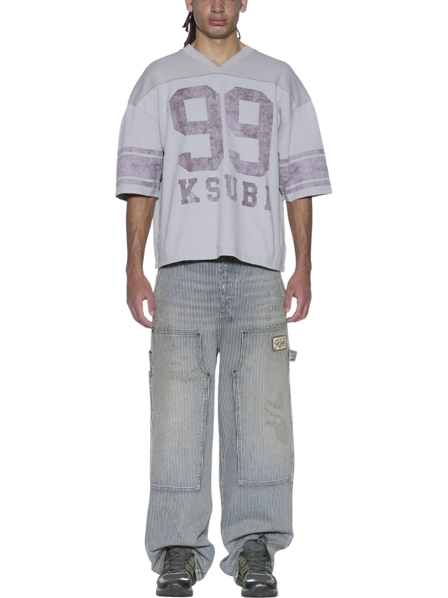Ksubi Halftime SS Duke Jersey  krete Fade Washed Grey