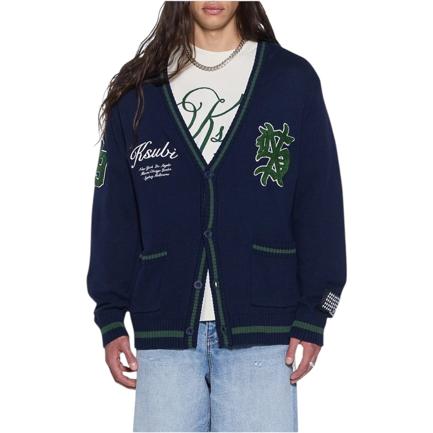 Ksubi Playoff Cardigan Midnight Navy