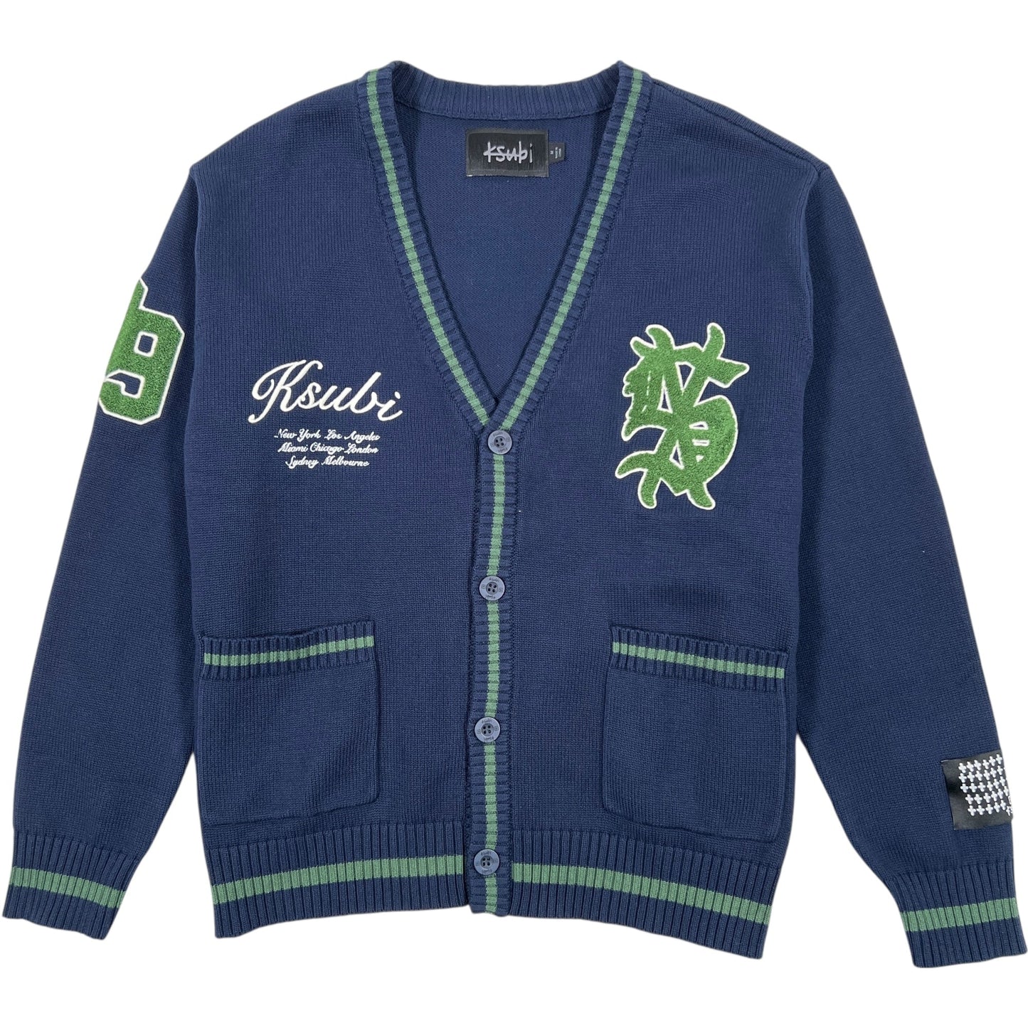 Ksubi Playoff Cardigan Midnight Navy