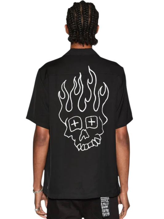 Ksubi Skull Alley  Dwntwn Ss Shirt Blk