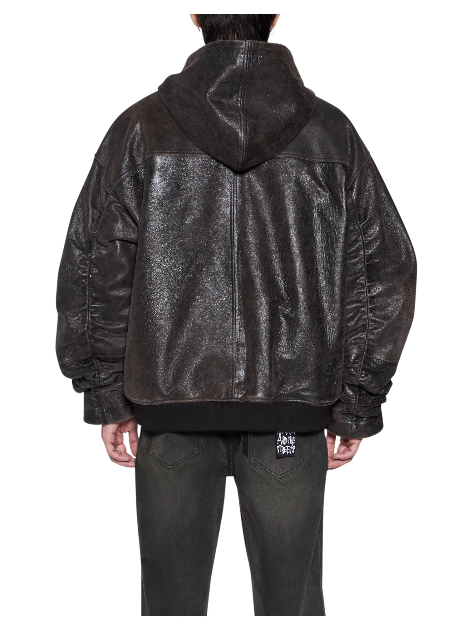 Probus Ksubi Slouchy Leather Bomber Jacket Aged Brown Ksubi Slouchy Leather Bomber Jacket Aged Brown BROWN