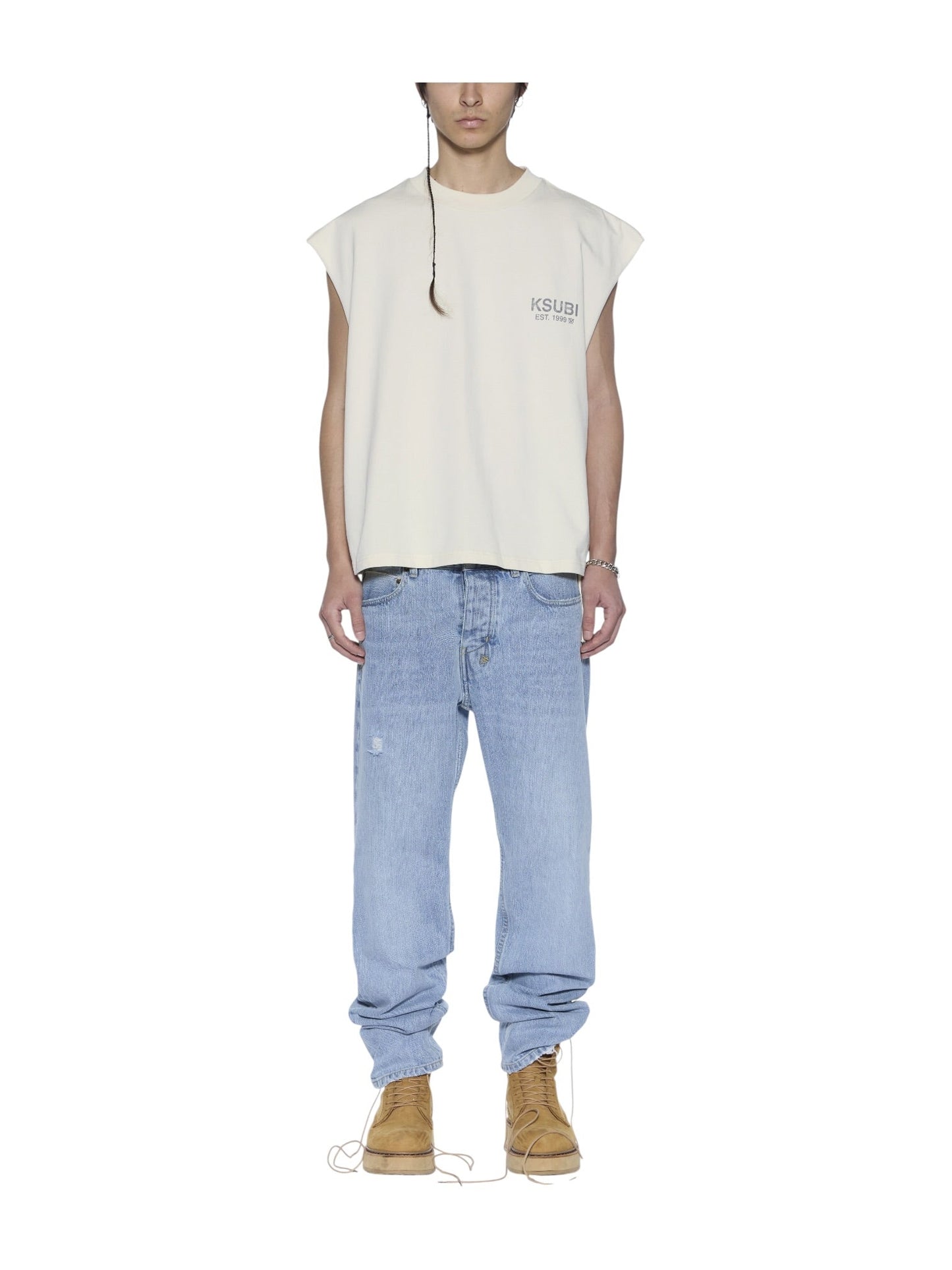 Ksubi State Halen Cut Off Ecru Natural