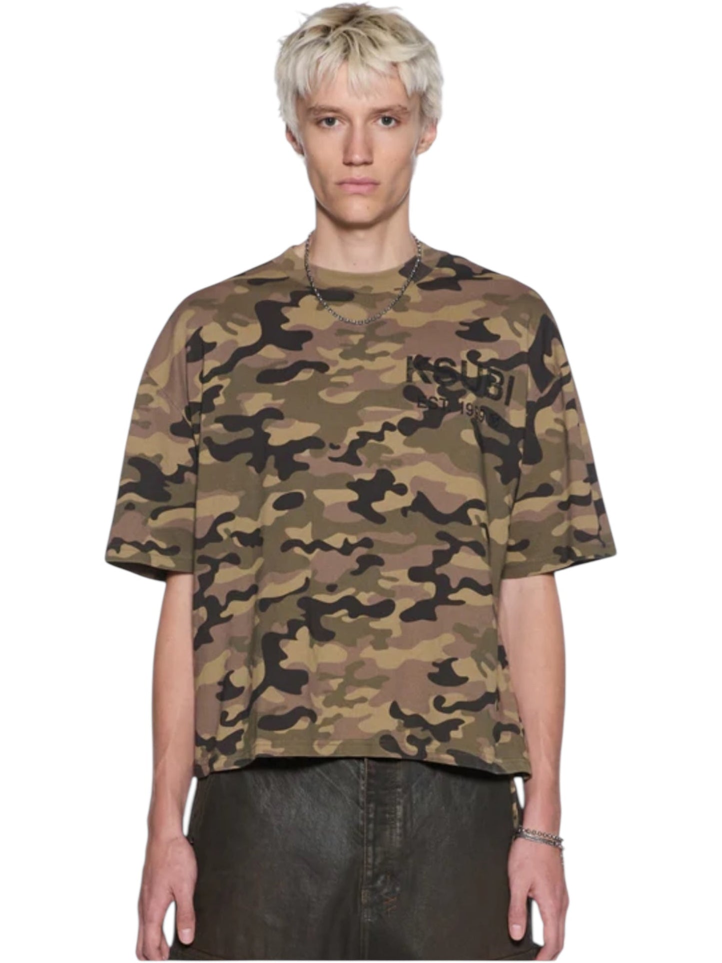 Ksubi State Halen SS Tee Camo Green
