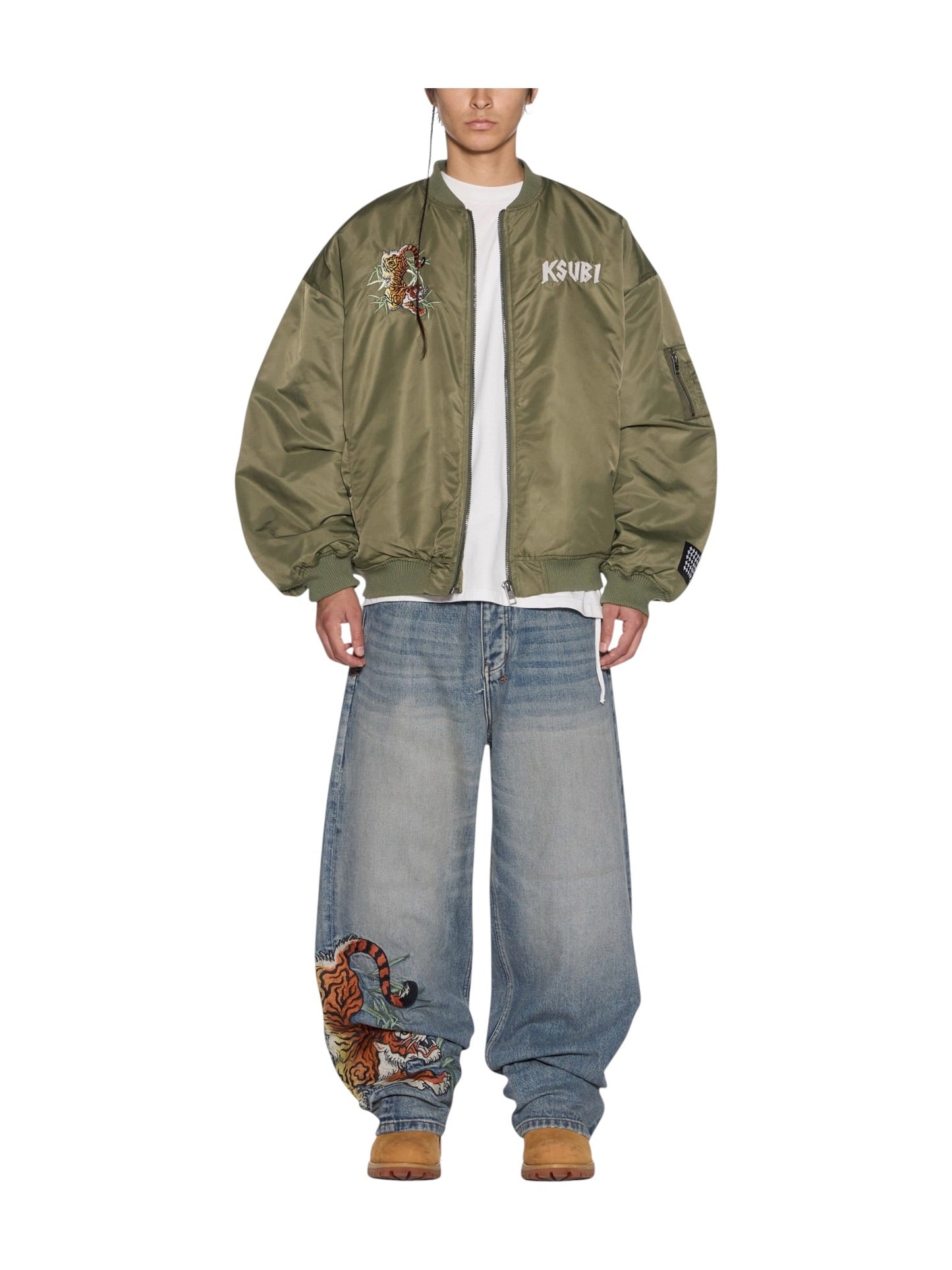 Probus Ksubi Stay Up 4eva bomber Jacket khaki Ksubi Stay Up 4eva bomber Jacket khaki KHAKI