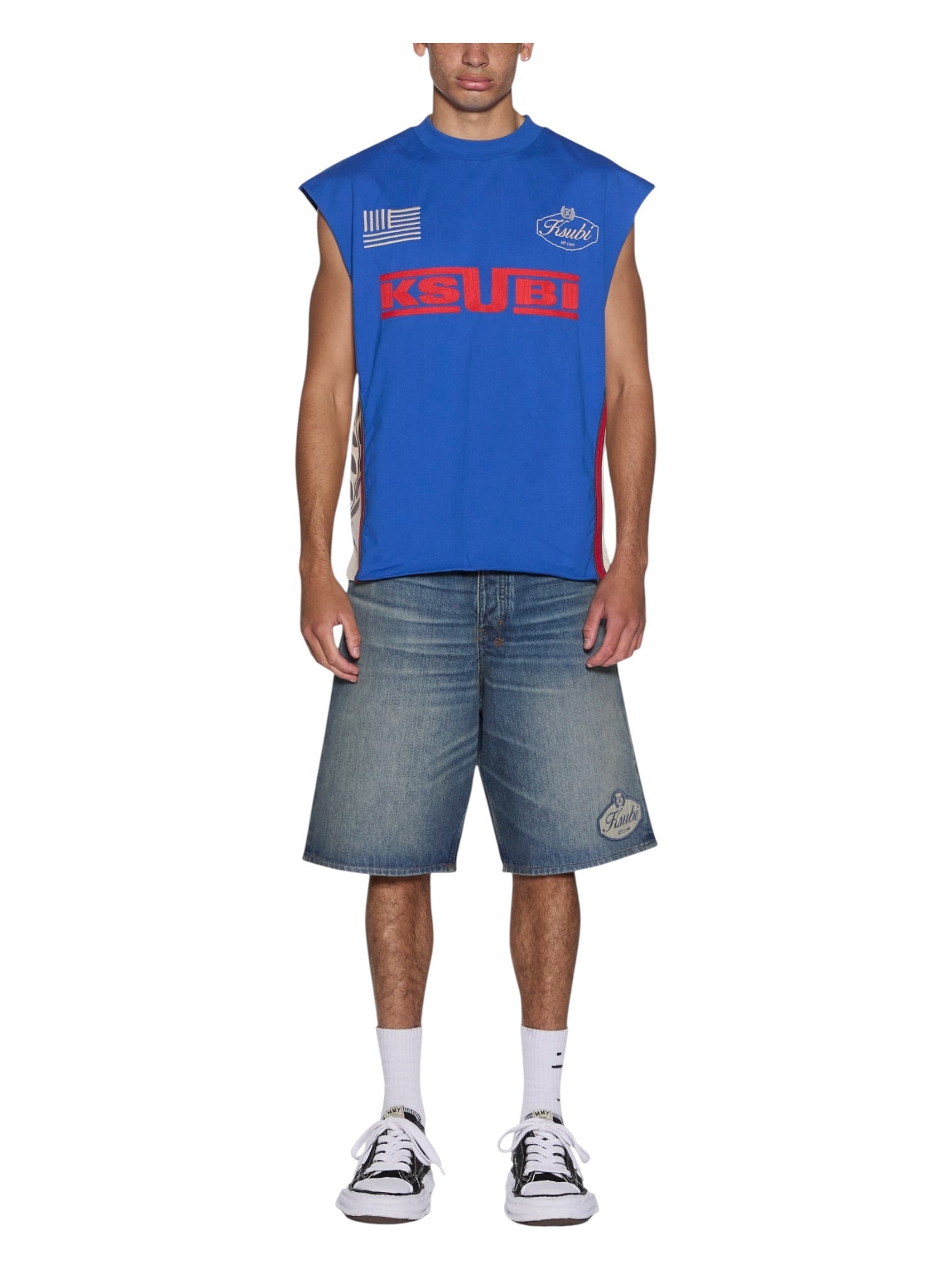 Ksubi Zoom Ekcess Cut Off Bolt Blue - Probus