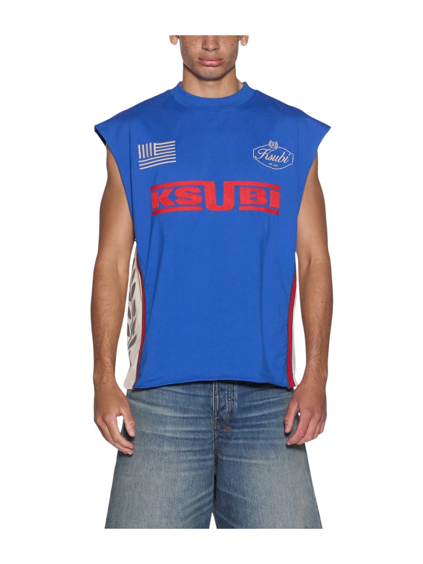 Ksubi Zoom Ekcess Cut Off Bolt Blue