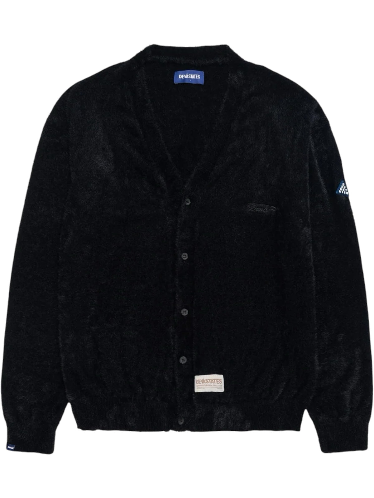 Devà states Fuzz Mohair Cardigan Black