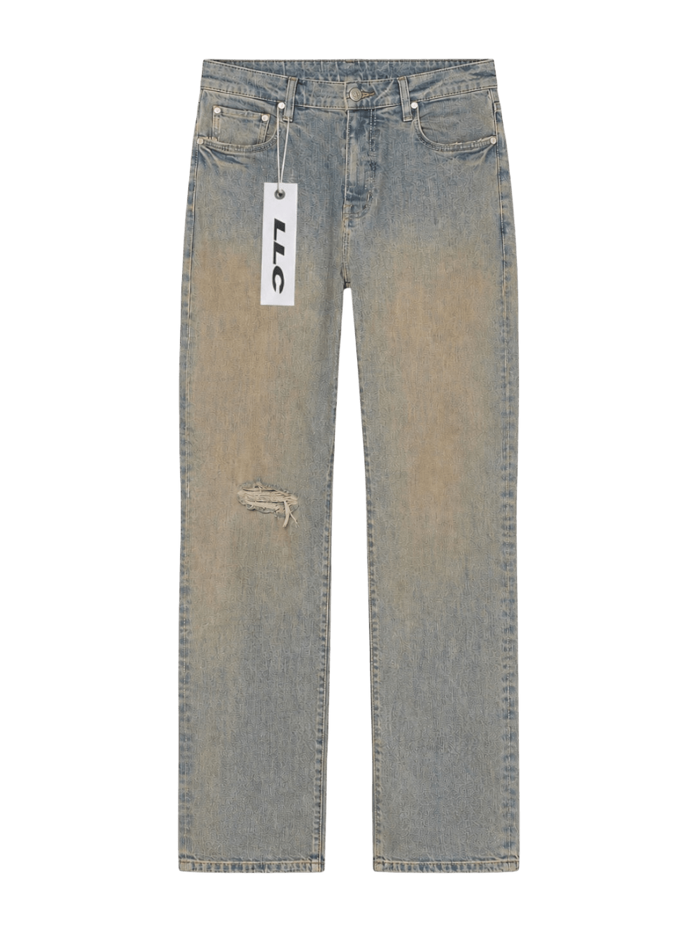 Llc Skinny Boot Dirty Rip Indigo
