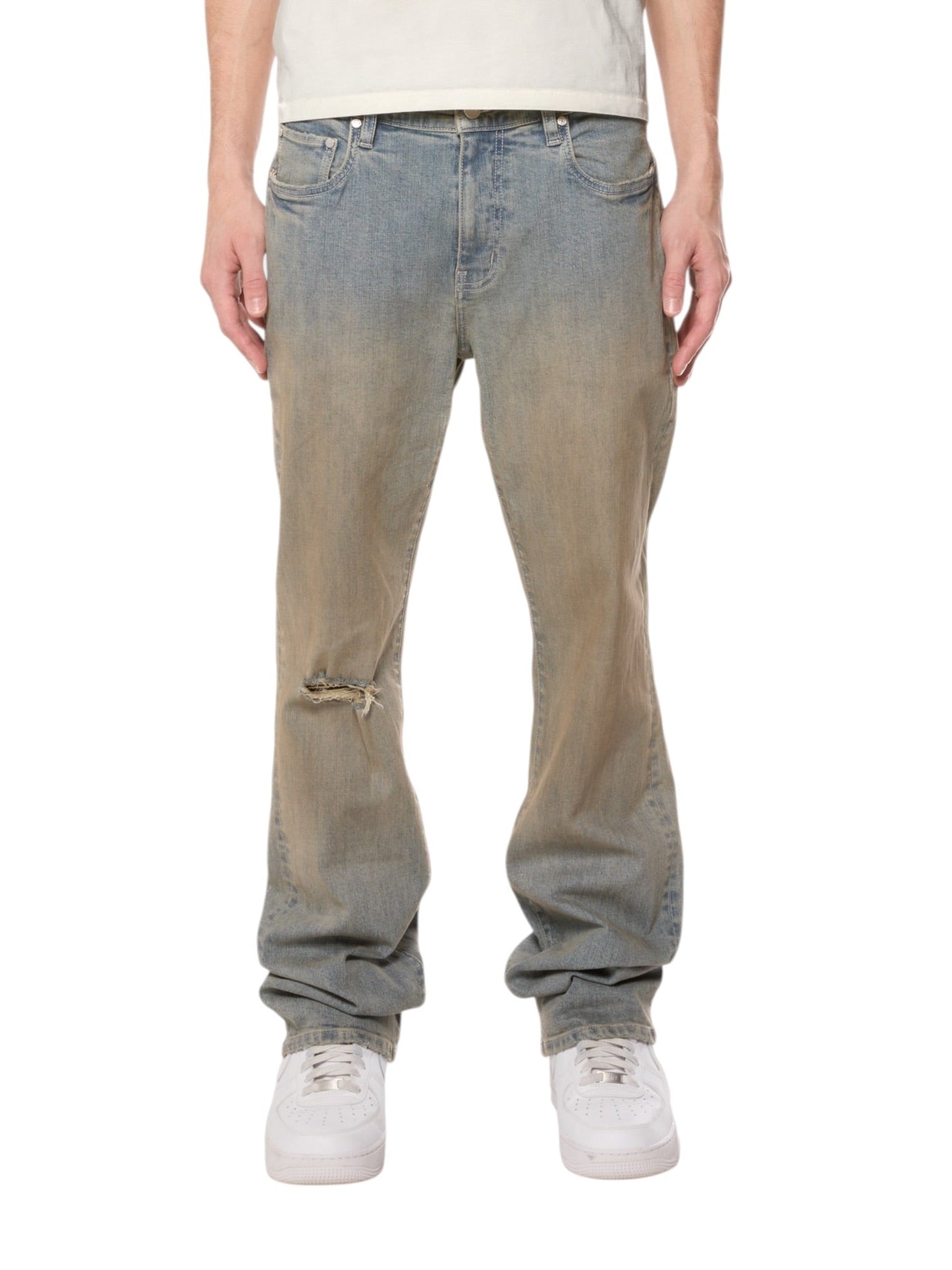 Llc Skinny Boot Dirty Rip Indigo