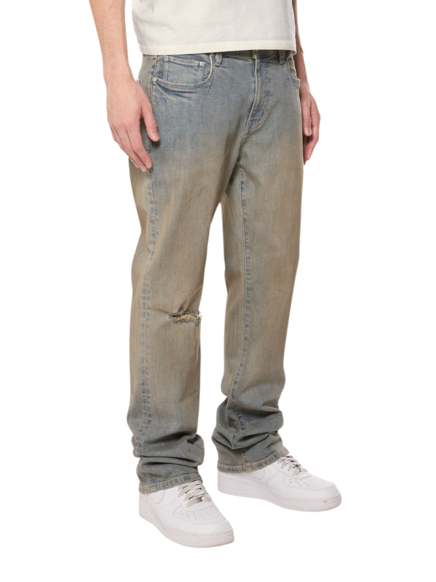 Llc Skinny Boot Dirty Rip Indigo