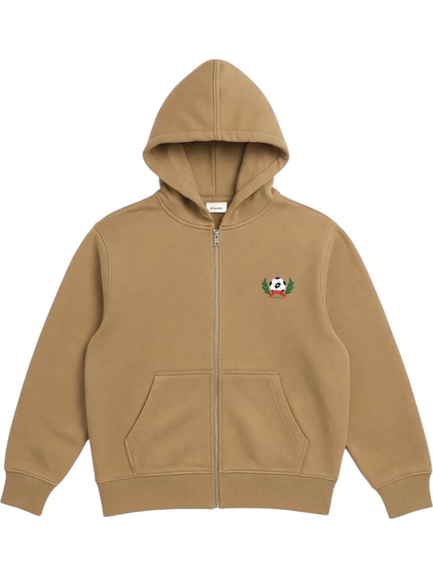 Lotto Match Day Full Zip Hoody Tan