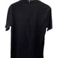 A McQ By McQueen 647244RST87 T-Shirt in darkest black is showcased from the back against a white background.