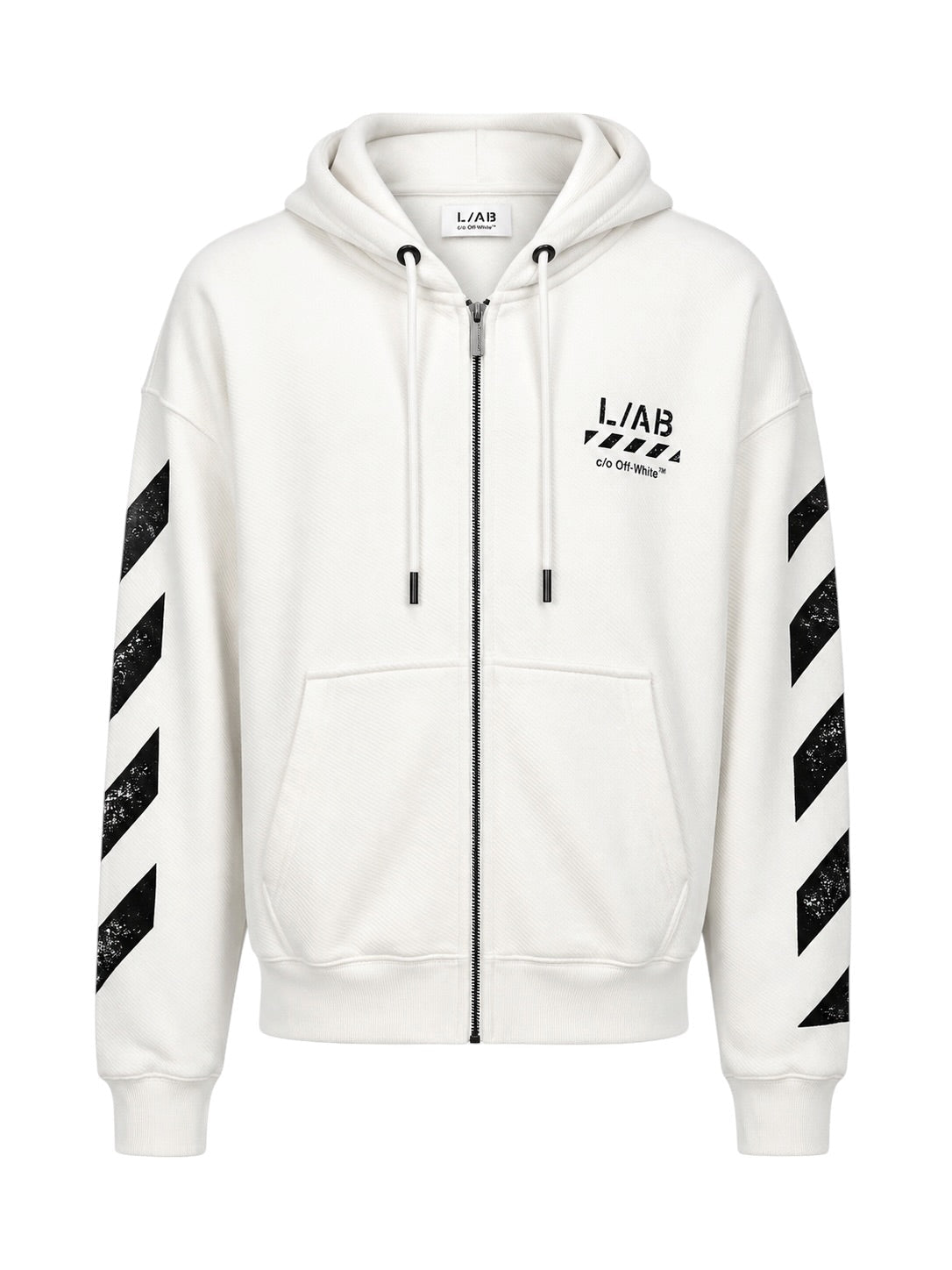 Off-White Diag Full Zip Hoodie White