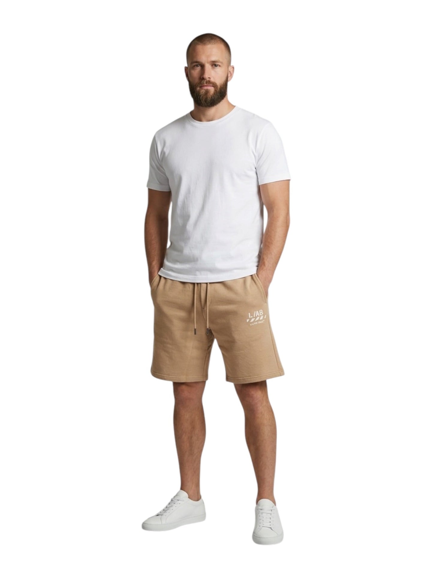 Probus Off-White Diag Open Hem Jogger Shorts Cornstalk Off-White Diag Open Hem Jogger Shorts Cornstalk S