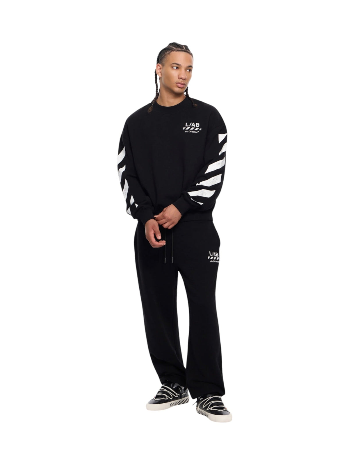 Probus Off-White L/AB Crew Neck Sweater Black Off-White L/AB Crew Neck Sweater Black S