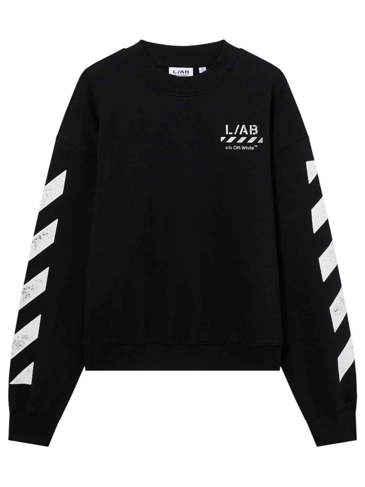 Probus Off-White L/AB Crew Neck Sweater Black Off-White L/AB Crew Neck Sweater Black S