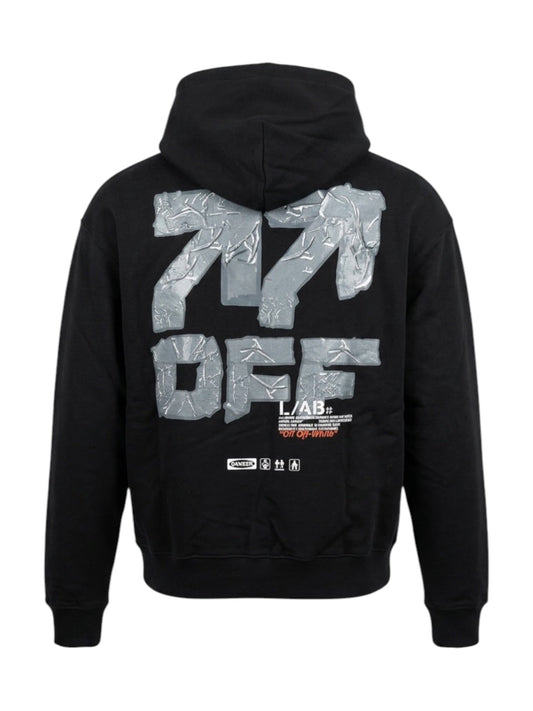 Probus Off-White Off Active Duct Tape Hoodie Black Off-White Off Active Duct Tape Hoodie Black S