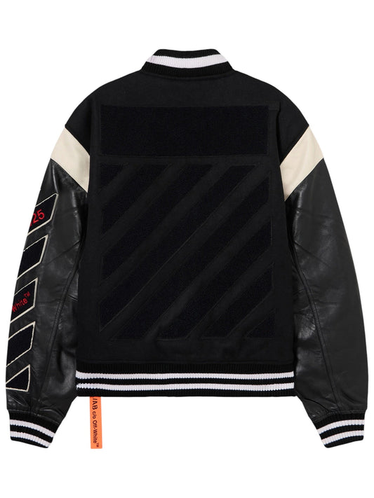 Probus Off-White Off Varsity Wool Leather Black Off-White Off Varsity Wool Leather Black BLACK