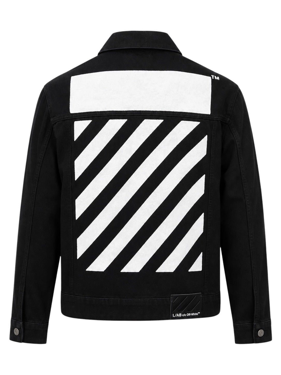 Probus Off-White Zip Trucker Denim Jacket Black Off-White Zip Trucker Denim Jacket Black S