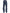 Back view of BIRTH OF ROYAL CHILD Only The Blind BC25SSPT22 Raw Pearl Flared Jeans in blue raw denim, featuring contrast stitching and decorative elements along the outer side seams.
