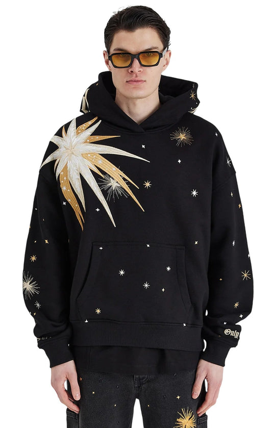 Only The Blind OTB-H1297  Shooting Star Hoodie in Black