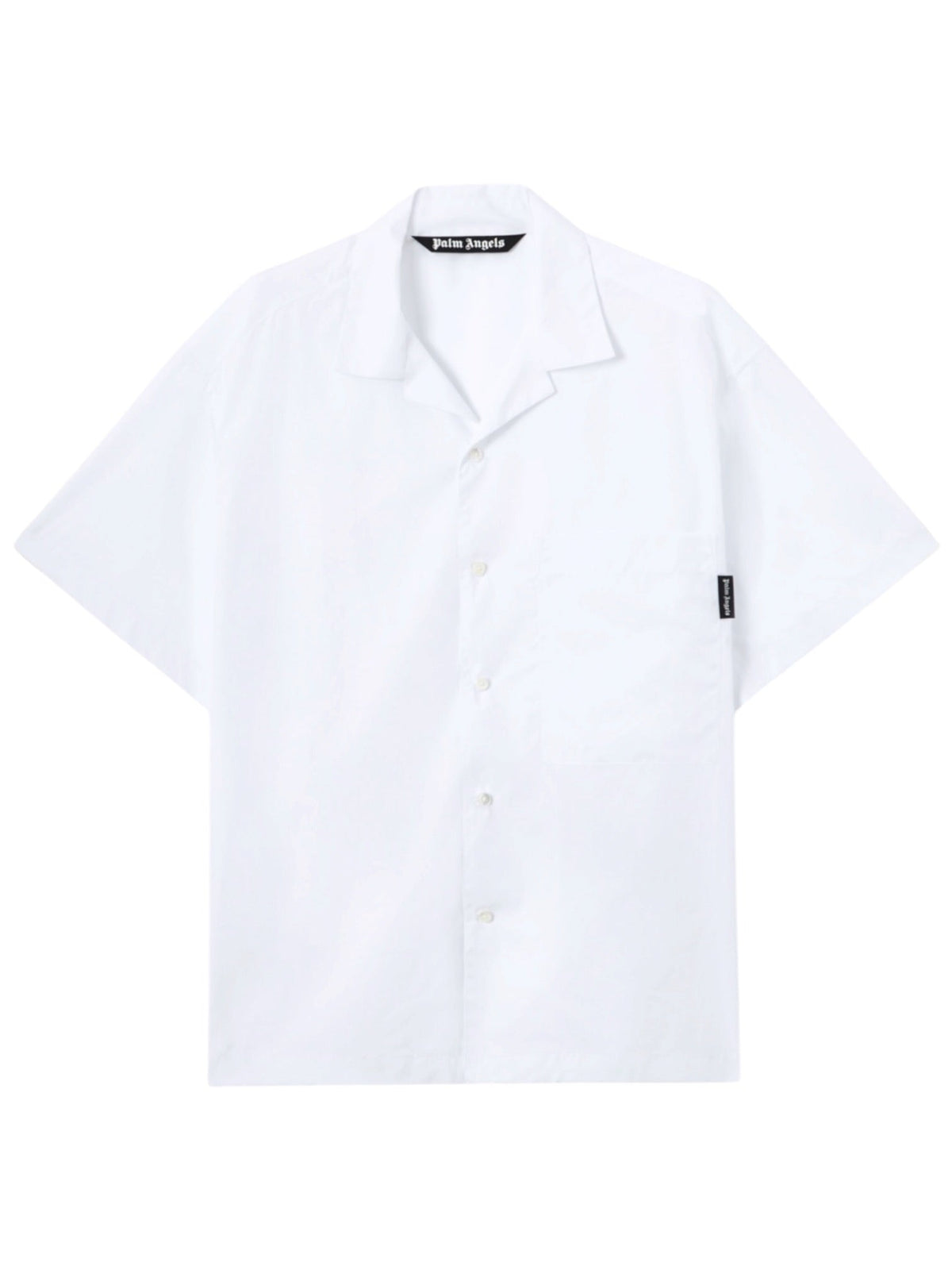 Probus Palm Angels B Curved Logo Bowling Shirt Off White Black Palm Angels B Curved Logo Bowling Shirt Off White Black S