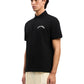 Palm Angels Back Curved Logo Polo  S/S Black