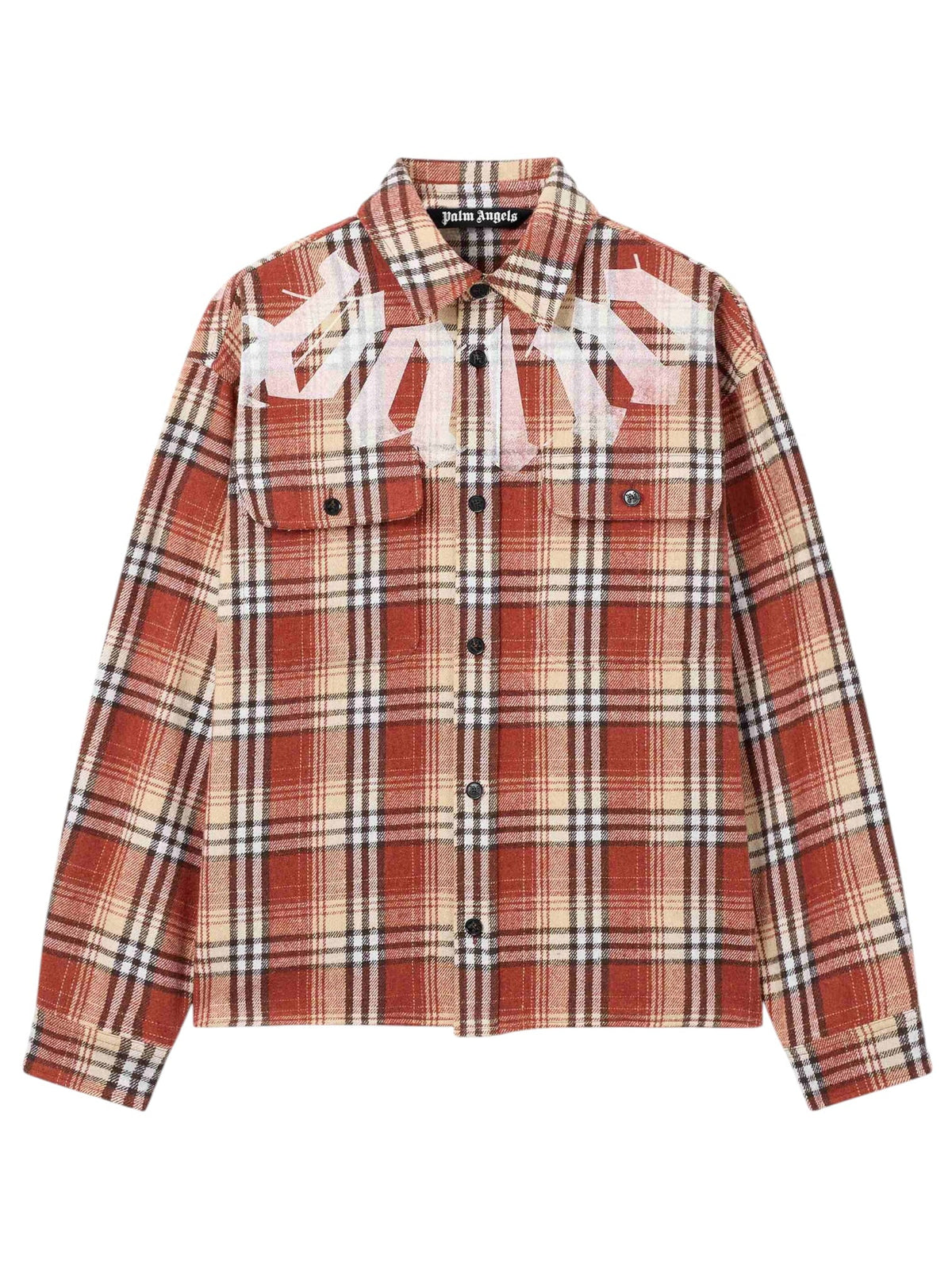 Probus Palm Angels Big Neck Logo Loose Overshirt Orange Off White Palm Angels Big Neck Logo Loose Overshirt Orange Off White S