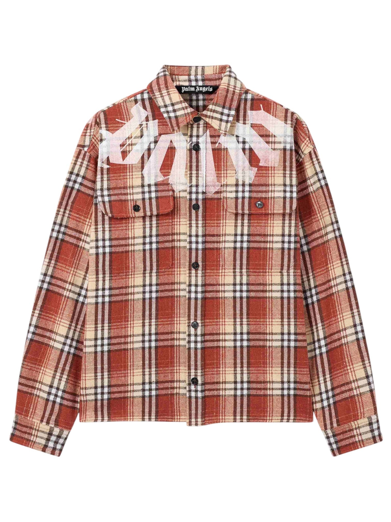 Probus Palm Angels Big Neck Logo Loose Overshirt Orange Off White Palm Angels Big Neck Logo Loose Overshirt Orange Off White S