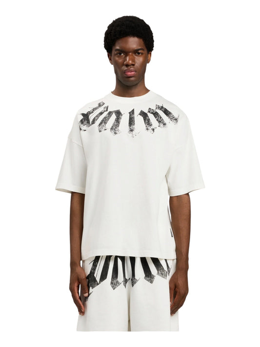 Probus Palm Angels Big Neck Logo Loose Tee Off White Black Palm Angels Big Neck Logo Loose Tee Off White Black XS