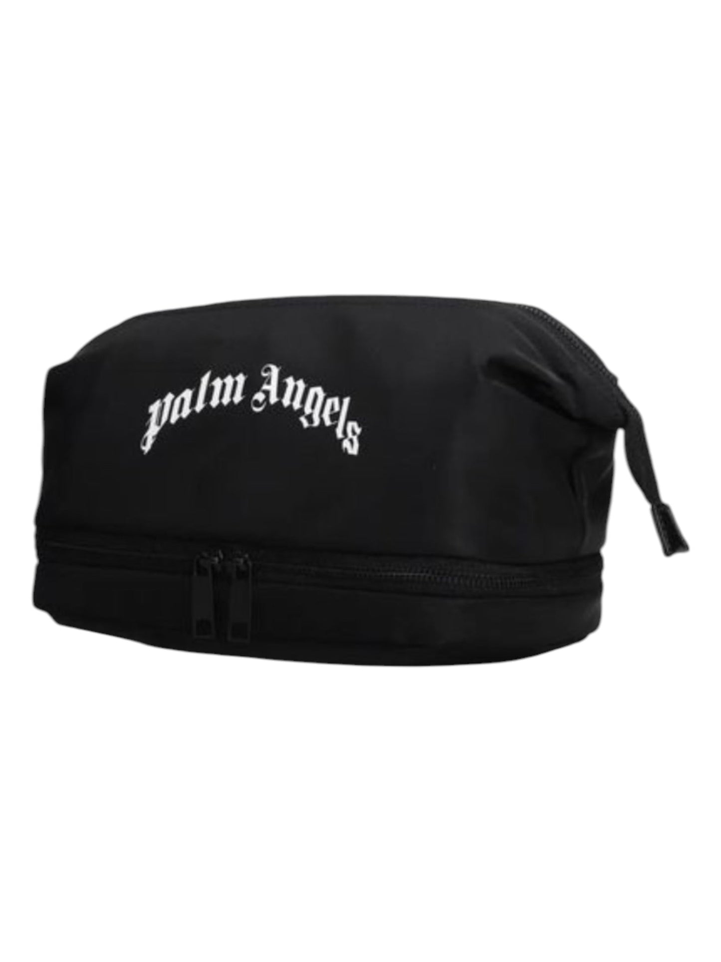 Palm Angels Curved  Logo Beauty Pouch Black White
