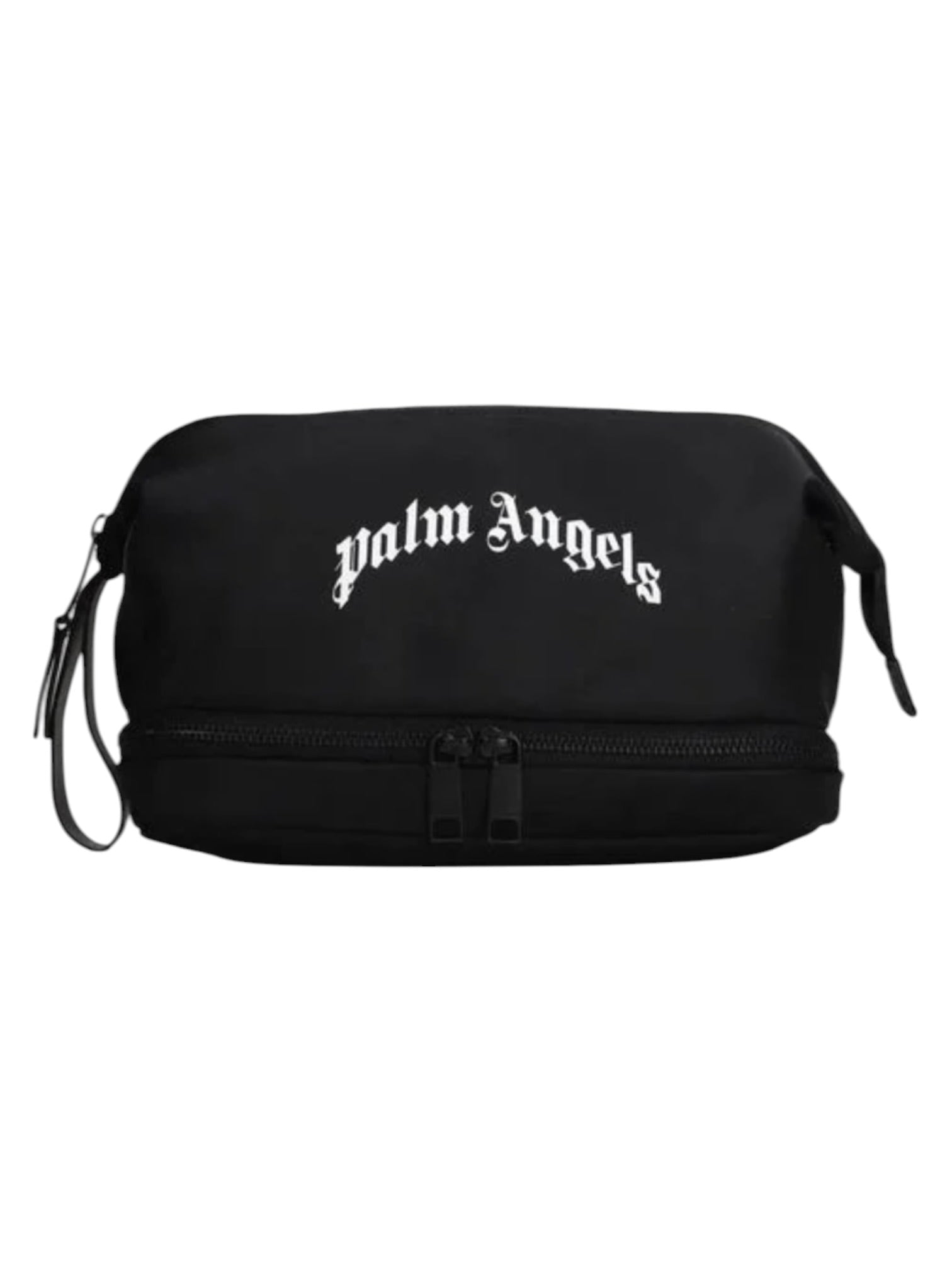 Palm Angels Curved  Logo Beauty Pouch Black White