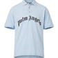 Palm Angels Curved Logo Polo S/S Baby Blue