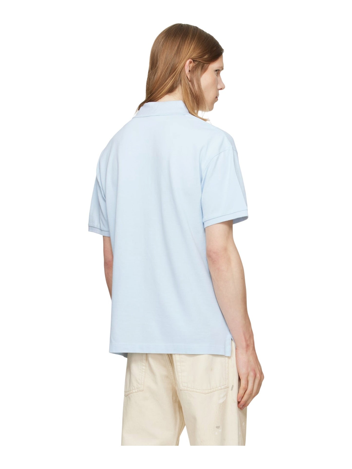 Palm Angels Curved Logo Polo S/S Baby Blue