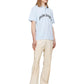 Palm Angels Curved Logo Polo S/S Baby Blue