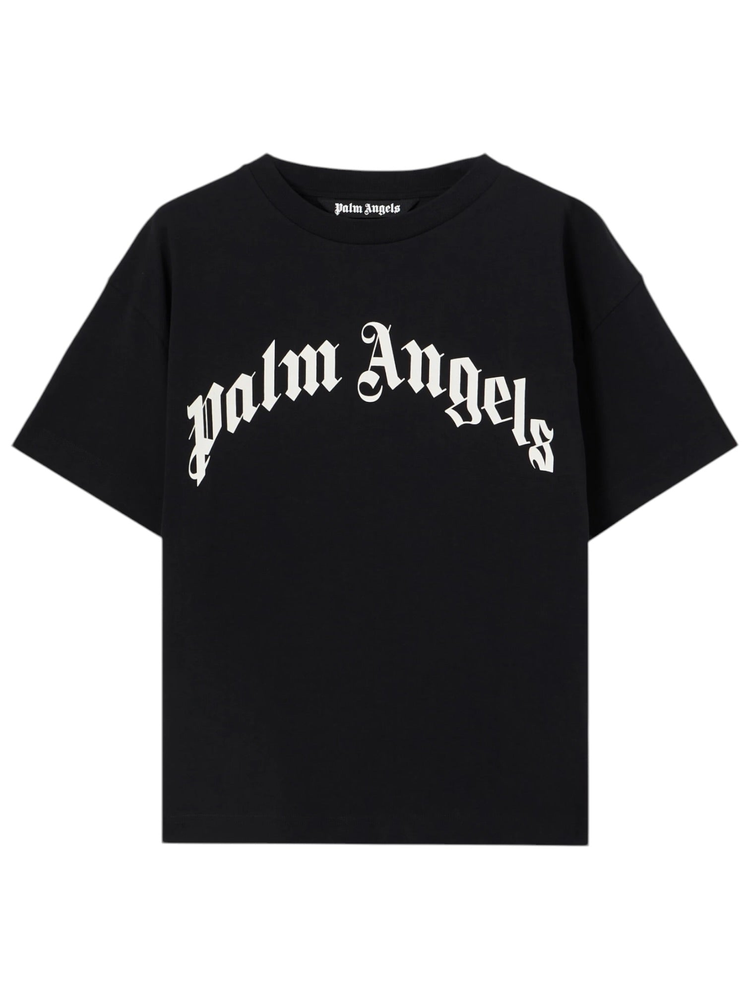 Palm Angels Curved Logo Regular Tee Black