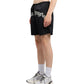 Palm Angels Curved Logo Swimshort Black Off White
