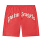 Palm Angels Curved Logo Swimshort Red Off White