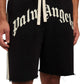 Palm Angels Curved Logo Track Sweatshorts Black