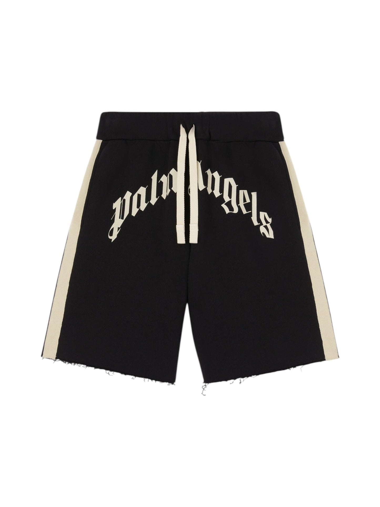 Palm Angels Curved Logo Track Sweatshorts Black