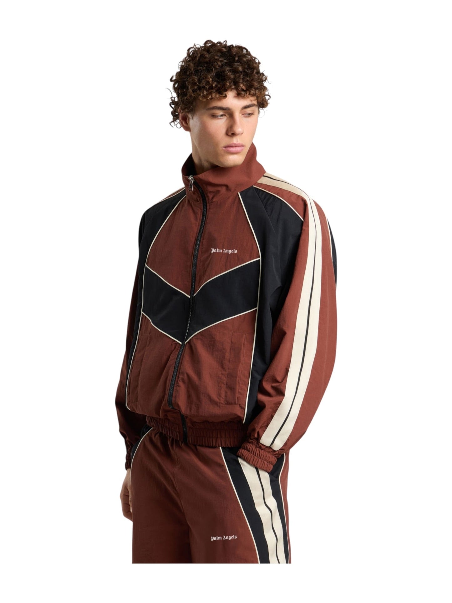 Probus Palm Angels Hollywood Windbreaker Brown Black Palm Angels Hollywood Windbreaker Brown Black M