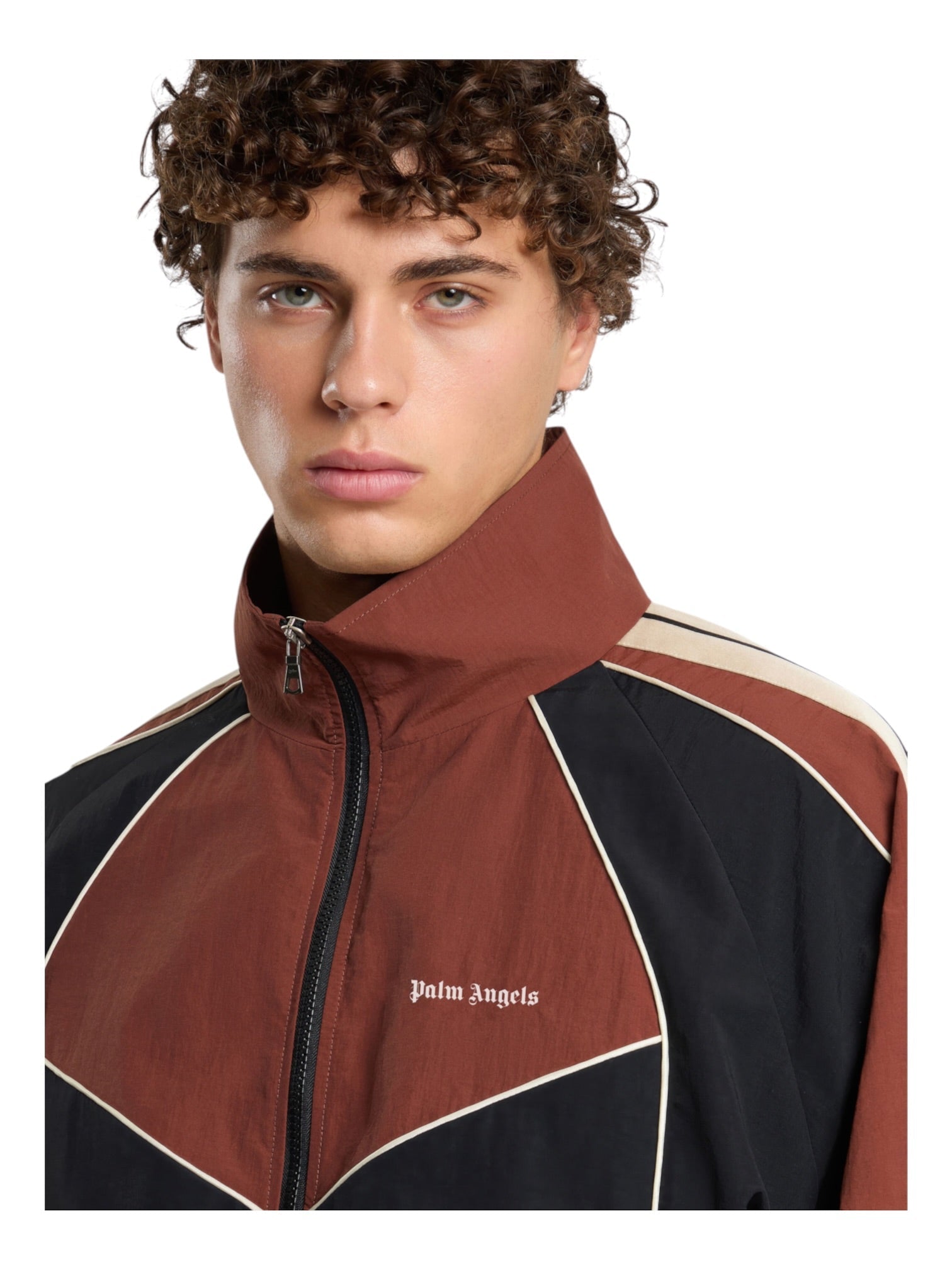 Probus Palm Angels Hollywood Windbreaker Brown Black Palm Angels Hollywood Windbreaker Brown Black M